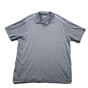 Nike Golf Polo Shirt Mens XL Blue Solid Heather NikeGolf Tour Performance Zip